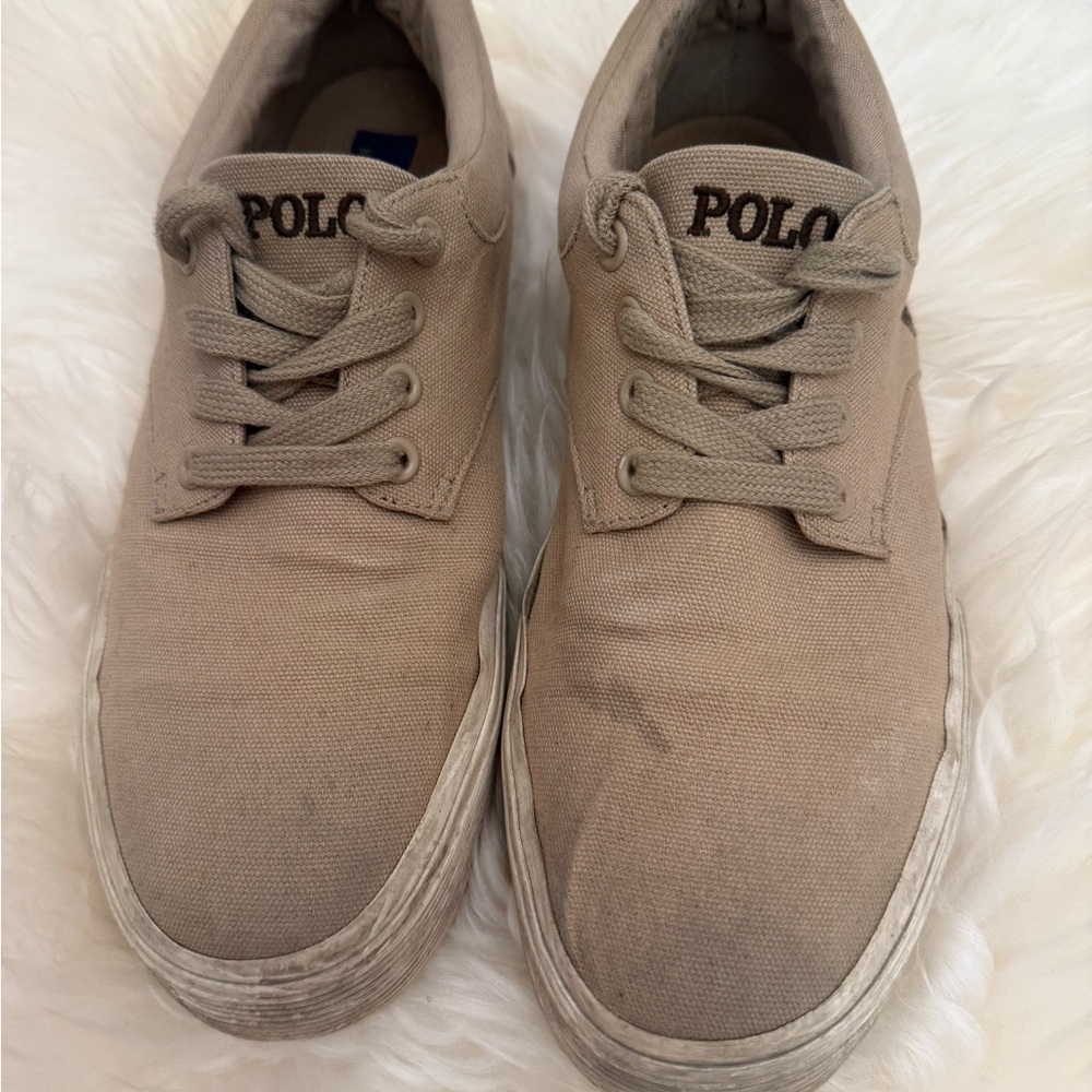 🔥 2 for 20$ / Polo by Ralph Lauren Tan Sneakers Casual Canvas